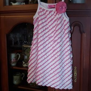 Purrfect layered ruffle dress with flower